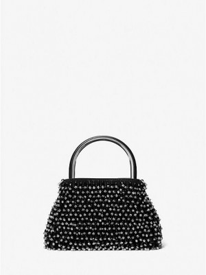 Bolsa De Hombro Michael Kors Limited-edition Rosie Extra-small Embellished Gamuza Mujer Negras | 485923-DNU