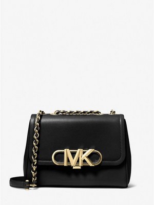 Bolsa De Hombro Michael Kors Parker Medium Cuero Mujer Negras | 847320-GQB