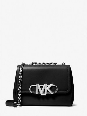 Bolsa De Hombro Michael Kors Parker Medium Cuero Mujer Negras | 190645-DVS