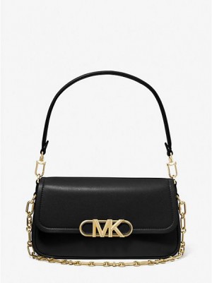 Bolsa De Hombro Michael Kors Parker Medium Cuero Mujer Negras | 796528-IUN