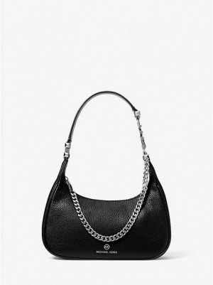 Bolsa De Hombro Michael Kors Piper Small Pebbled Cuero Mujer Negras | 496127-AWF