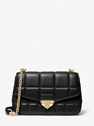 Bolsa De Hombro Michael Kors Soho Large Acolchado Cuero Mujer Negras | 916843-NXM