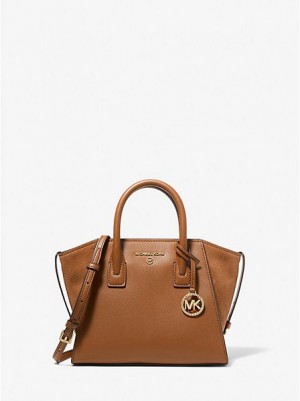 Bolso Satchel Michael Kors Avril Small Cuero Mujer Marrones | 867152-XQE