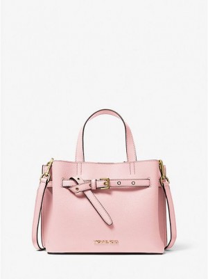 Bolso Satchel Michael Kors Emilia Small Pebbled Cuero Mujer Rosas | 467852-FXV