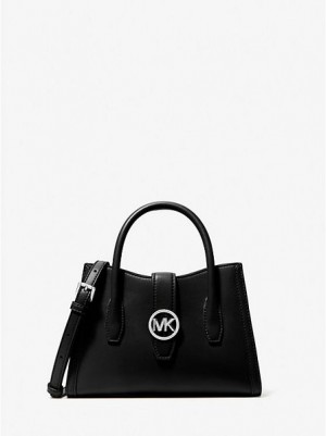 Bolso Satchel Michael Kors Gabby Small Faux Cuero Mujer Negras | 342806-QZN