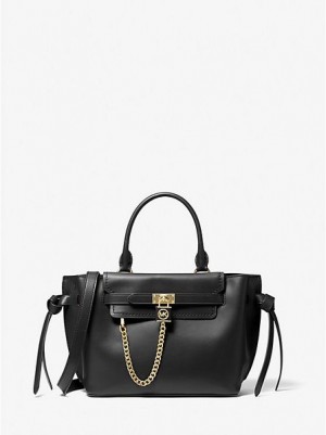 Bolso Satchel Michael Kors Hamilton Legacy Small Cuero Belted Mujer Negras | 154926-QSM