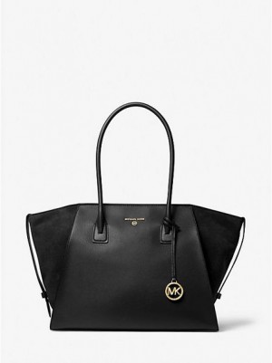 Bolso Tote Michael Kors Avril Extra-large Cuero Mujer Negras | 932046-ZAH