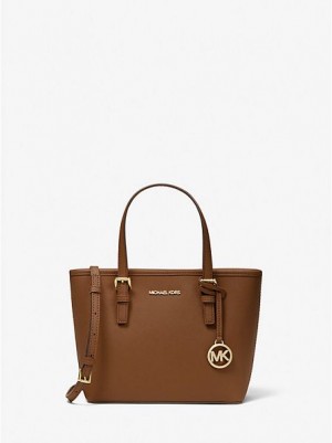 Bolso Tote Michael Kors Jet Set Travel Extra-small Saffiano Cuero Mujer Marrones | 325608-AVC