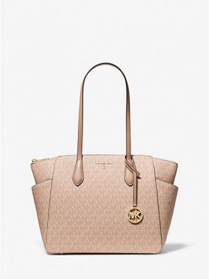 Bolso Tote Michael Kors Marilyn Medium Logo Mujer Marrones | 625479-SRP