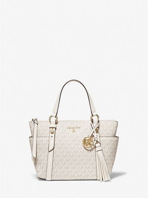 Bolso Tote Michael Kors Sullivan Small Logo Mujer Creme | 089326-GBD