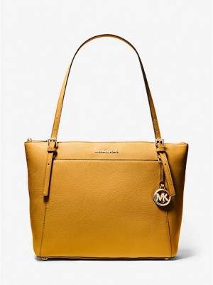 Bolso Tote Michael Kors Voyager Large Pebbled Cuero Mujer Amarillo | 972561-LTW