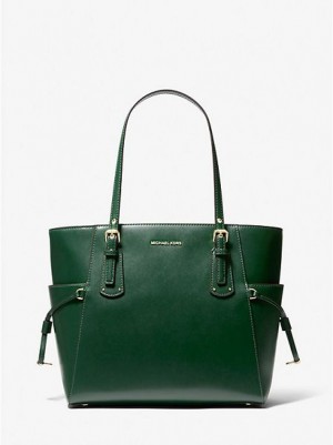 Bolso Tote Michael Kors Voyager Small Cuero Mujer Verde | 361209-ZOE