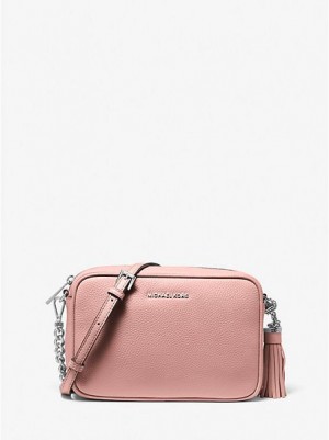 Bolsos Cruzados Michael Kors Ginny Cuero Mujer Rosas | 968125-JXI