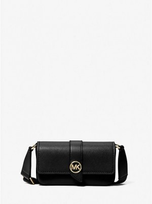 Bolsos Cruzados Michael Kors Greenwich Extra-small Saffiano Cuero Sling Mujer Negras | 097248-EBW