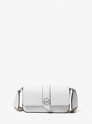 Bolsos Cruzados Michael Kors Greenwich Extra-small Saffiano Cuero Sling Mujer Blancas | 709254-JQU