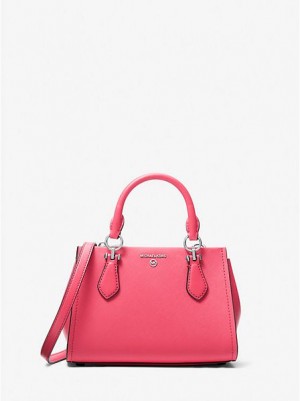 Bolsos Cruzados Michael Kors Marilyn Small Saffiano Cuero Mujer Rosas | 867219-COJ