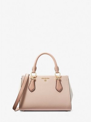 Bolsos Cruzados Michael Kors Marilyn Small Color-block Saffiano Cuero Mujer Rosas | 206845-GIF