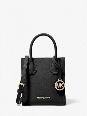 Bolsos Cruzados Michael Kors Mercer Extra-small Pebbled Cuero Mujer Negras | 093168-JMQ