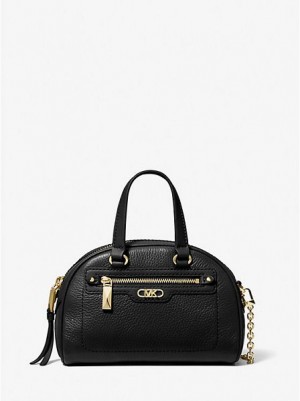 Bolsos Cruzados Michael Kors Williamsburg Extra-small Pebbled Cuero Mujer Negras | 480395-GUN