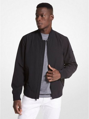 Chaquetas Michael Kors Woven Bomber Hombre Negras | 705261-LYS