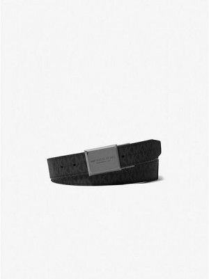 Cinturones Michael Kors Reversible Logo And Cuero Hombre Negras Marrones | 647510-BAT
