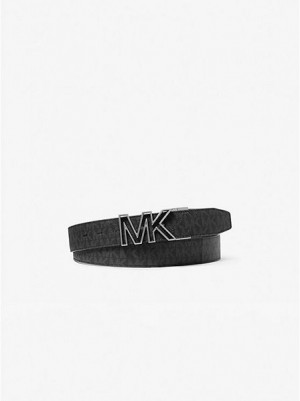 Cinturones Michael Kors Reversible Logo And Faux Cuero Hombre Negras | 192608-SNU