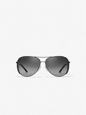 Gafas de Sol Michael Kors Chelsea Glam Mujer Negras | 684972-FDZ