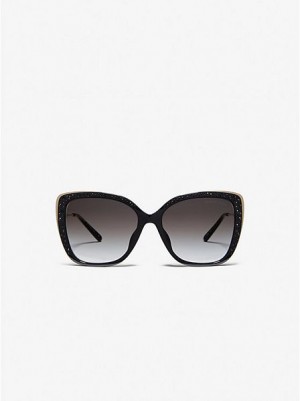 Gafas de Sol Michael Kors East Hampton Mujer Negras | 185729-IGO