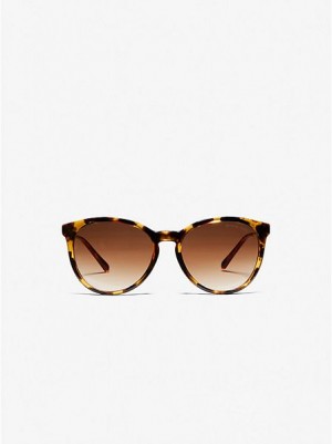 Gafas de Sol Michael Kors Tampa Mujer Negras Marrones | 190657-TKA