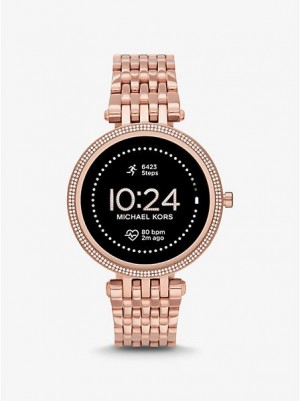 Relojes Michael Kors Gen 5e Darci Pave Smart Mujer Rosas Doradas | 801425-RKN