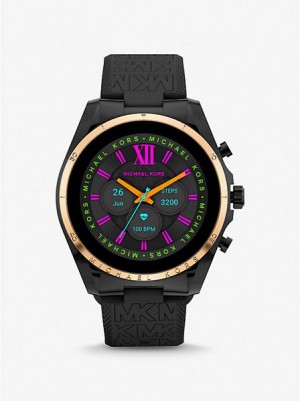 Relojes Michael Kors Gen 6 Bradshaw And Logo Silicona Smart Hombre Negras Doradas | 670815-XAU