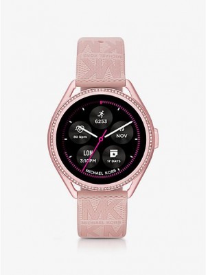 Relojes Michael Kors Michael Kors Access Gen 5e Mkgo And Logo Rubber Smart Mujer Rosas | 280154-ENG