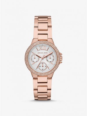 Relojes Michael Kors Mini Camille Pave Mujer Rosas Doradas | 924657-ZED