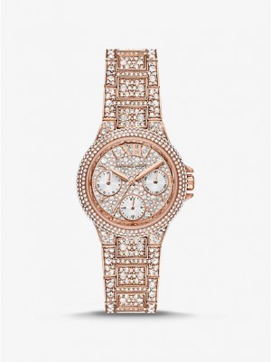 Relojes Michael Kors Mini Camille Pave Mujer Rosas Doradas | 278410-DUN