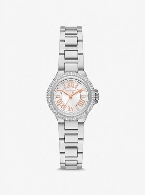 Relojes Michael Kors Mini Camille Pave Mujer Plateadas | 718294-OPW