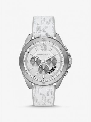 Relojes Michael Kors Oversized Brecken And Logo Hombre Plateadas | 312780-ISL