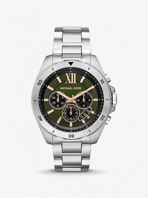 Relojes Michael Kors Oversized Brecken Hombre Plateadas | 048273-LSH