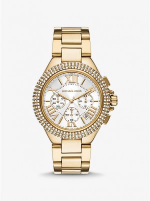 Relojes Michael Kors Oversized Camille Pave Mujer Doradas | 521486-NGI