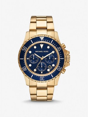 Relojes Michael Kors Oversized Everest Hombre Doradas | 528943-IBV