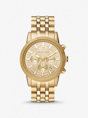 Relojes Michael Kors Oversized Hutton Hombre Doradas | 091432-BYX