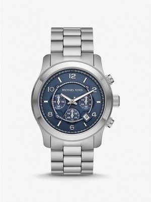 Relojes Michael Kors Oversized Runway Mujer Plateadas | 240951-CZH