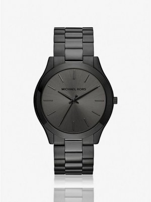 Relojes Michael Kors Oversized Slim Runway Hombre Negras | 451369-TIE