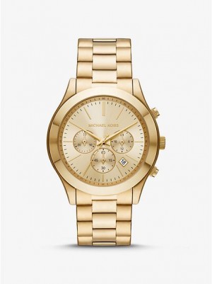 Relojes Michael Kors Oversized Slim Runway Mujer Doradas | 319265-RKM