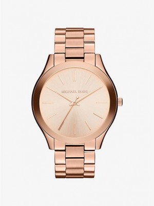 Relojes Michael Kors Oversized Slim Runway Mujer Rosas Doradas | 074283-VDM