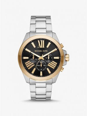 Relojes Michael Kors Oversized Wren Hombre Plateadas Doradas | 926813-ROA