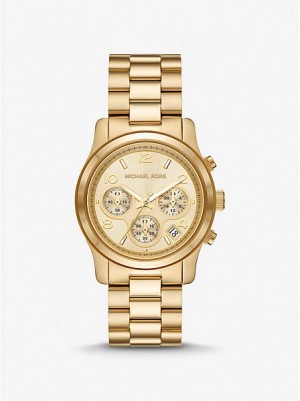 Relojes Michael Kors Runway Mujer Doradas | 192048-VKM