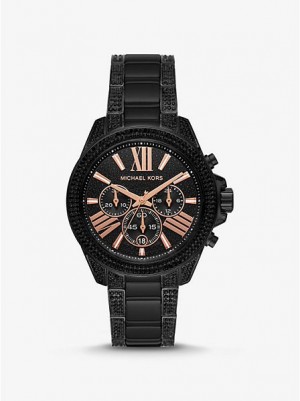 Relojes Michael Kors Wren Pave Mujer Negras | 036127-RJL