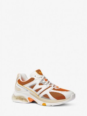 Zapatillas Michael Kors Kit Extreme Mesh And Cuero Hombre Naranjas | 743869-STH