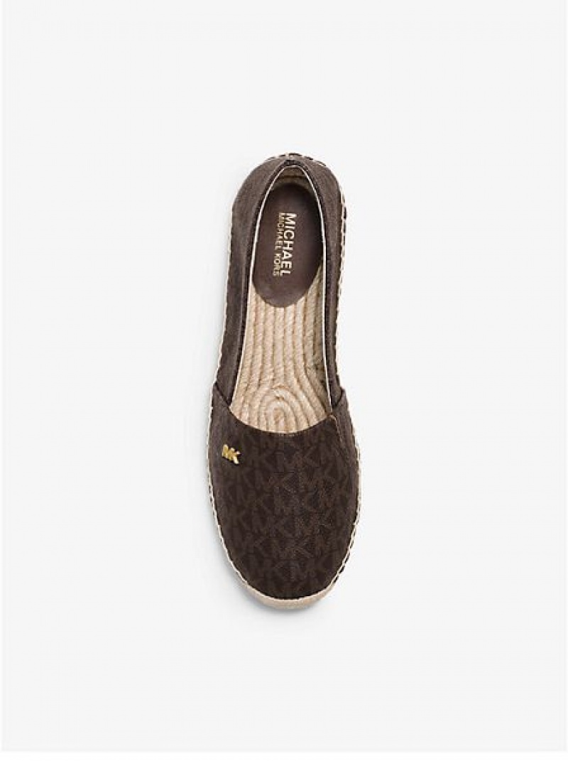 Alpargata Michael Kors Kendrick Logo Slip-on Mujer Marrones | 317856-JAV