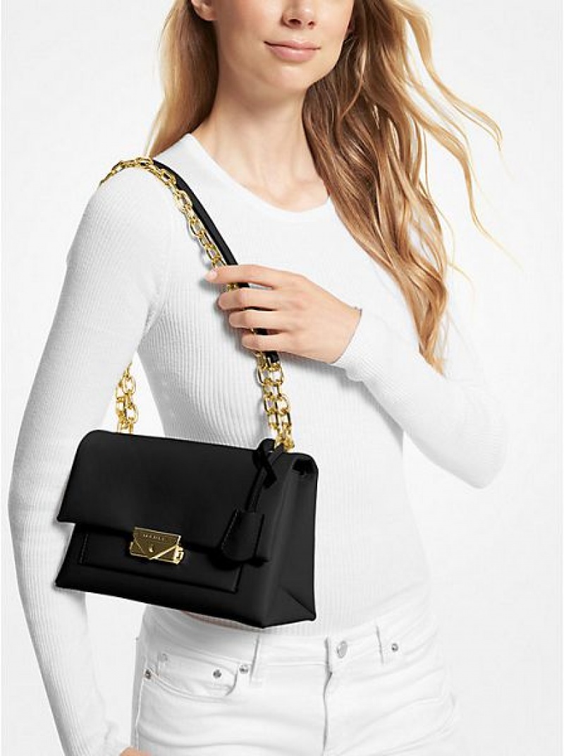 Bolsa De Hombro Michael Kors Cece Medium Faux Cuero Mujer Negras | 672314-UJB